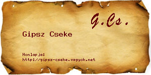 Gipsz Cseke névjegykártya